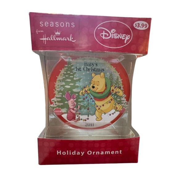 Hallmark Disney Winnie The‎ Pooh And Piglet Christmas Ornament Baby’s First 2011 - Picture 1 of 2